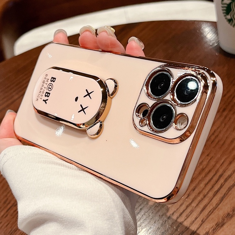 Ốp Điện Thoại Màu Laser Hình Gấu 3d Chống Sốc Cho iPhone 14 14 plus 14 pro 14 pro max