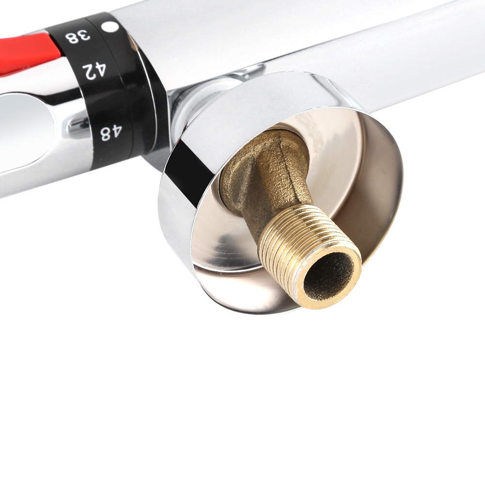 Vòi Nước Nóng Lạnh Điều Khiển Nhiệt Độ Bằng Chrome Gắn Tường Nhà Tắm