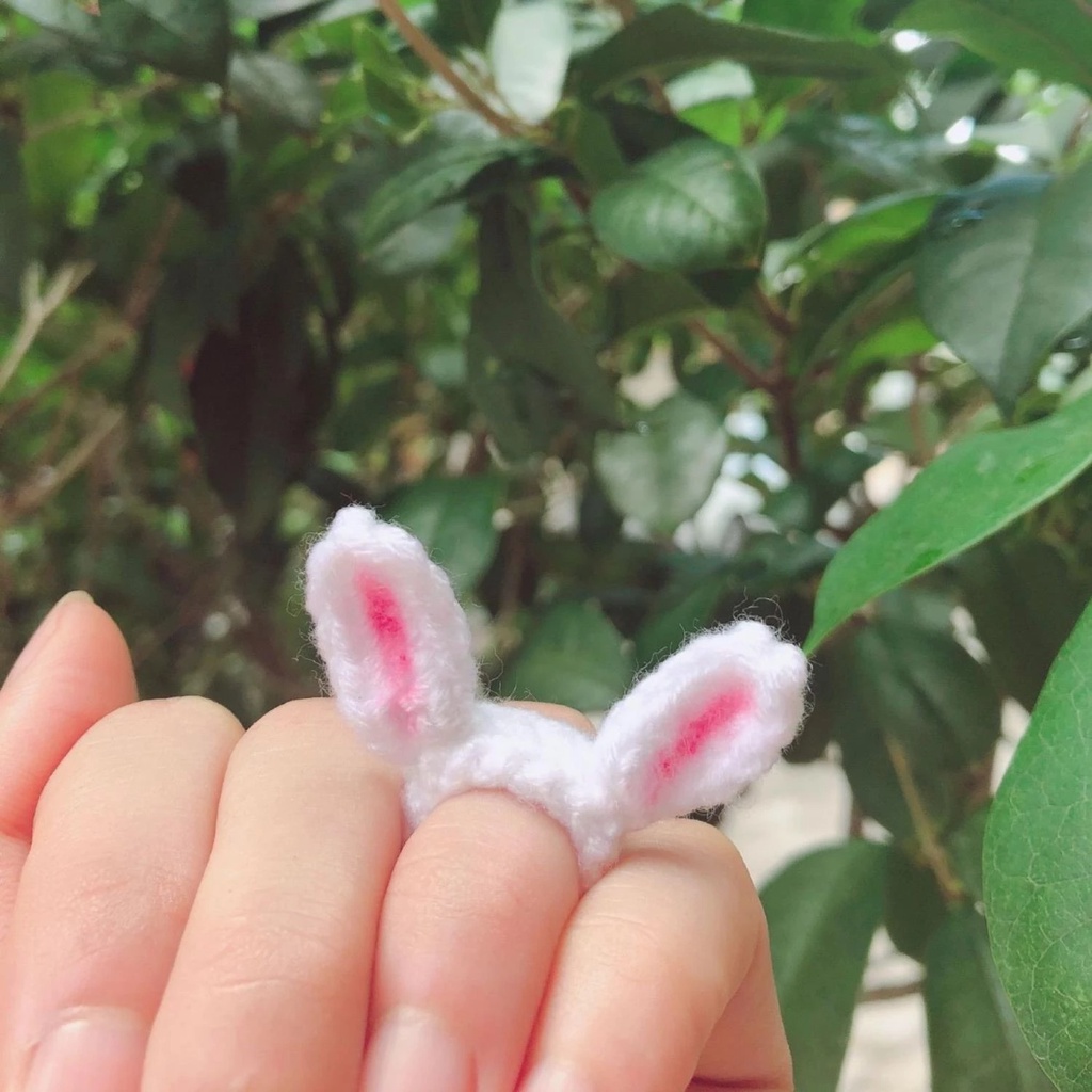 Nhẫn Len Đeo Ngón Tay Tạo Hình Chú Gấu Dễ Thương Cho Nữ