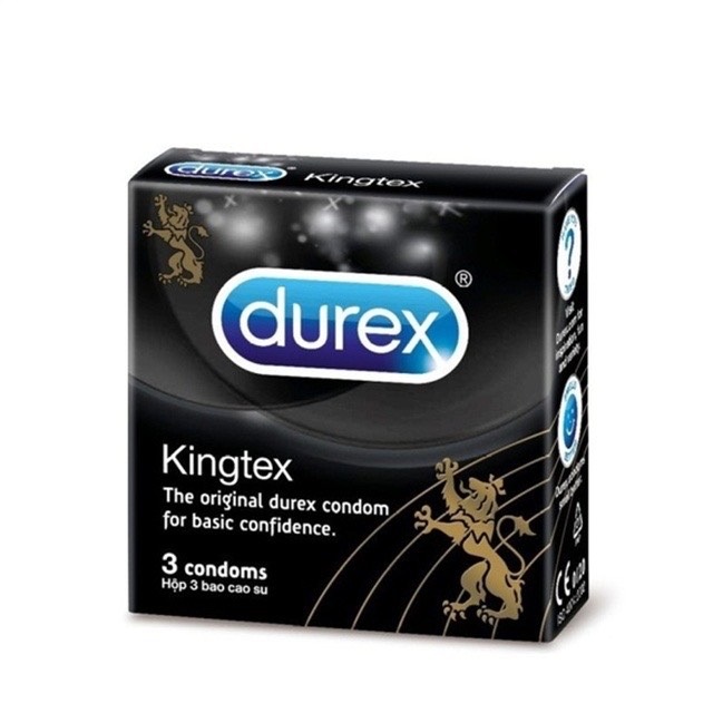[Hàng chính hãng] Bao cao su Durex Kingtex Hộp 3 cái
