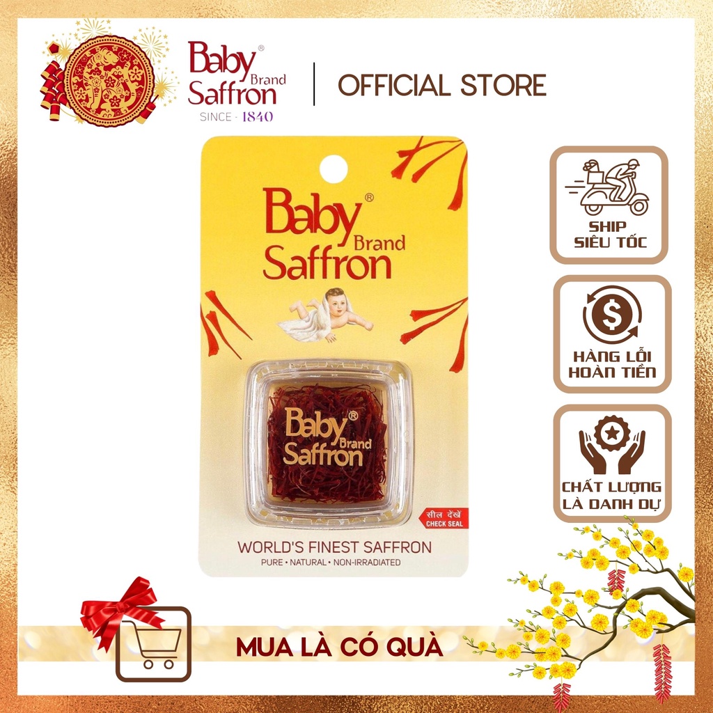 Saffron - Nhụy Hoa Nghệ Tây Baby Saffron nhập khẩu Ấn độ chính hãng chuyên