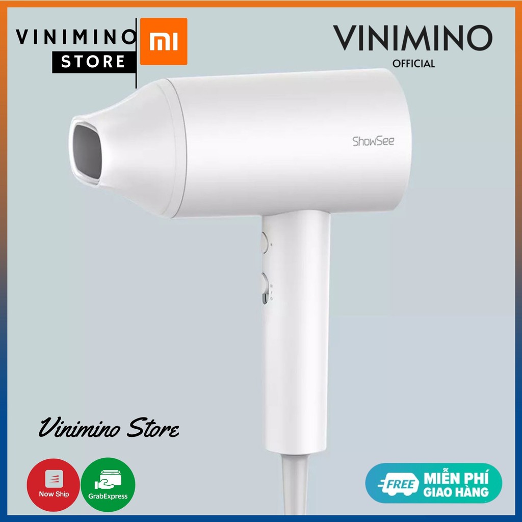 Máy sấy tóc 1800W Xiaomi ShowSee A2-W với 2 chế độ thổi nóng/lạnh bổ sung ion âm chống rối tóc - Vinimino Store
