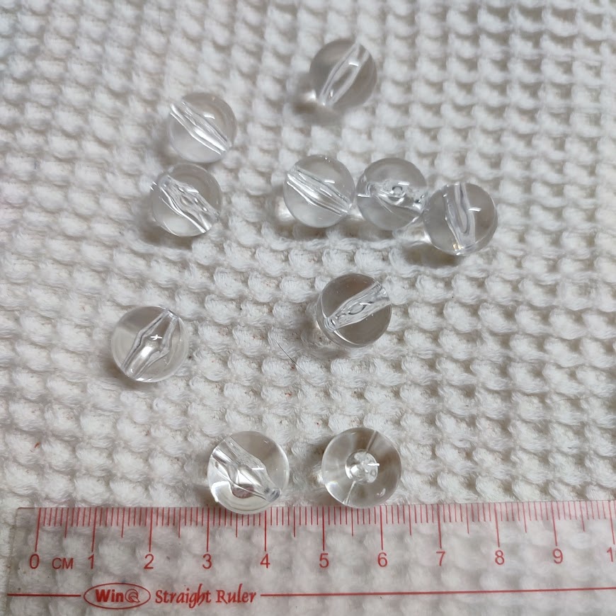 10-25-50gr hạt nhựa tròn trắng trong size 8-10-12-14mm - Nguyên liệu handmade giá sỉ
