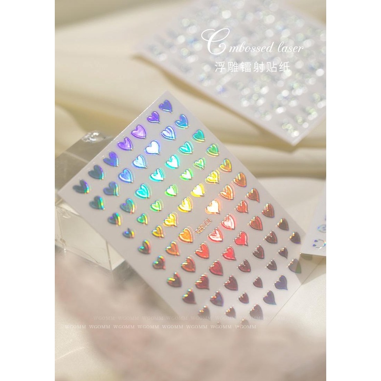 Sticker Nail Galaxy 2022 | Hiệu Ứng Laser Cực Quang | Hình Dán Móng Tay