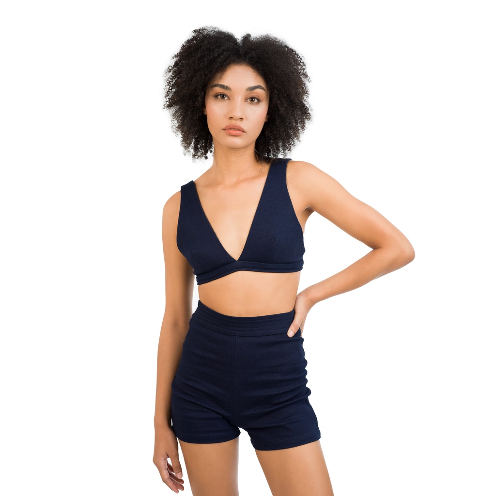 Quần short denim, là min - DARK DENIM SHORTS