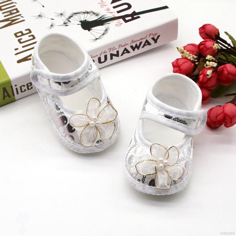 Giày vải cotton mềm mại in hoa cho bé gái sơ sinh 0-18 tháng tuổi