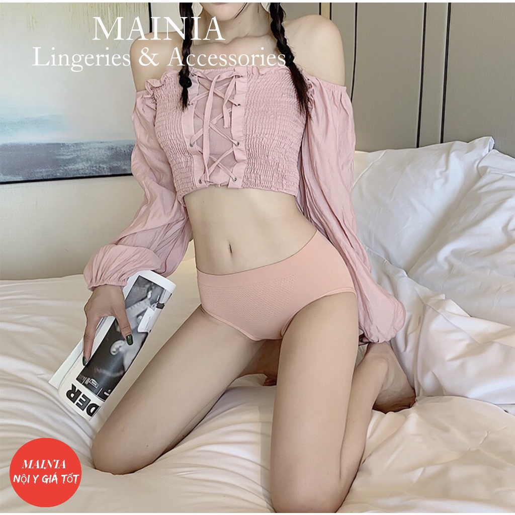 Quần Lót Nữ Cotton Kháng Khuẩn Nâng Mông Co Giãn 4 Chiều Túi Zip Cao Cấp Mainia Shop