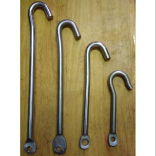 Móc quạt, đèn trần inox chôn tường