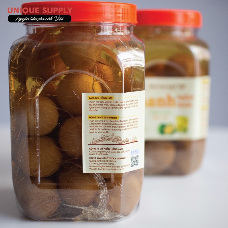 Chanh ngâm muối Hồng Lam vị chua mặn - Hộp 2kg