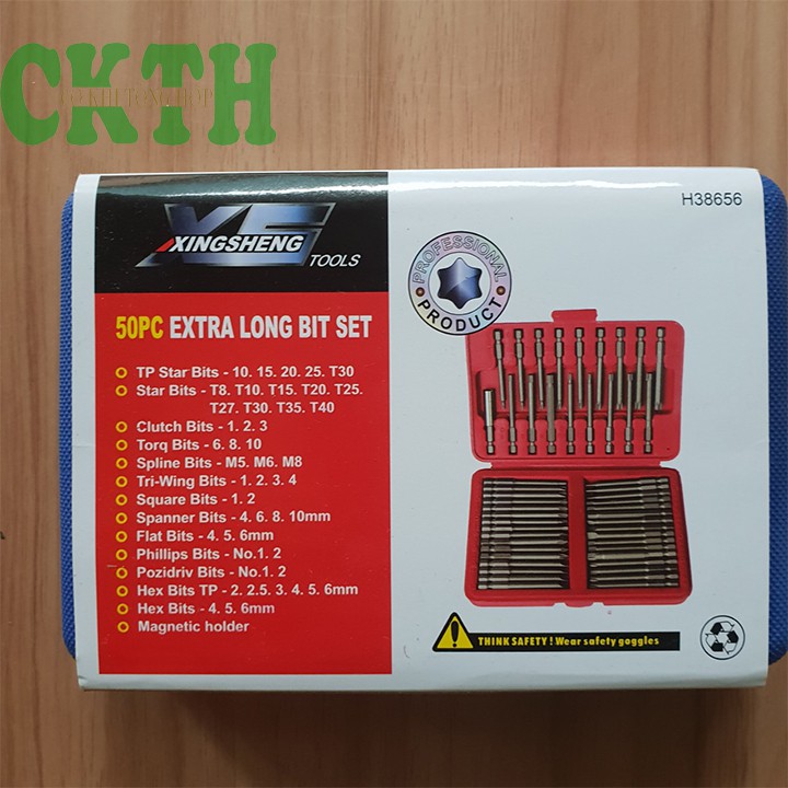 Bộ mũi tô vít đa năng chuôi lục giác 6.35mm 50 chi tiết cho máy khoan