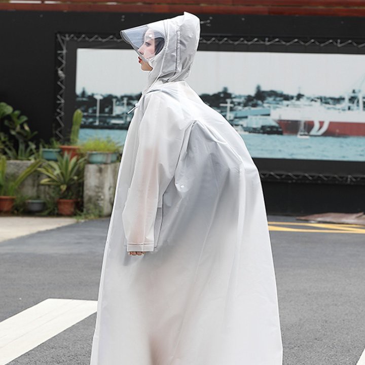 Áo mưa toàn thân măng tô Hàn Quốc trong suốt loại dày thời trang dáng dài cao cấp