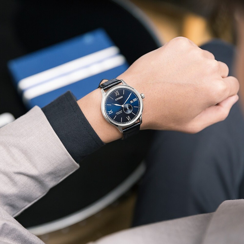 Đồng Hồ Nam Citizen Dây Da NJ0090-21L - Mặt Xanh