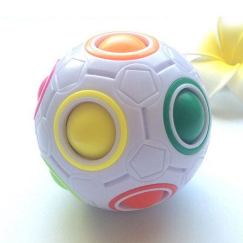 Children Gift Magic Rainbow Ball Decompression Cube Creative Soccer Rubik Football Press Toy