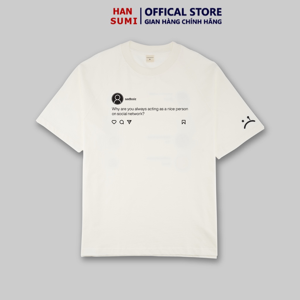 Áo thun SADBOIZ SADTAGRAM WHITE - HANSUMI | BigBuy360 - bigbuy360.vn