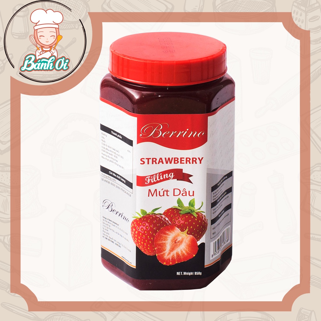 Mứt Dâu Berrino - mứt dâu berino  950g