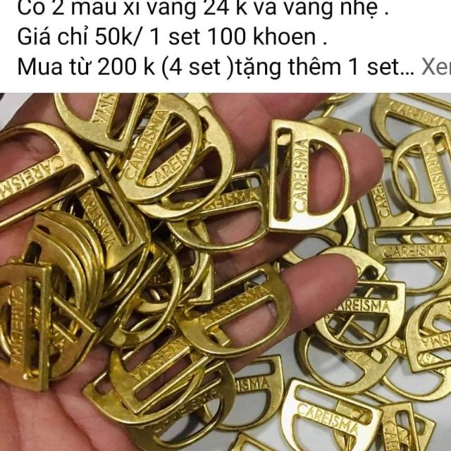 Combo câc loại khoen chữ D 2cm 20k/ 40 khoen