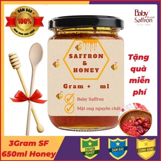 SAFFRON NGÂM MẬT ONG GIÚP NGỦ NGON, SÂU GIẤC (3gr Saffron + 500ml mật ong)