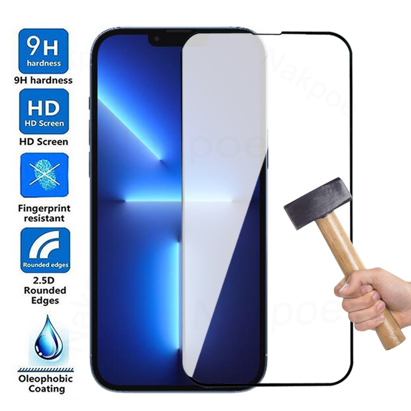 Set 2 Kính Cường Lực 9D Bảo Vệ Màn Hình Điện Thoại iPhone 14 13 12 11 Pro Max mini X XR XS Max 7 8 Plus SE 2020