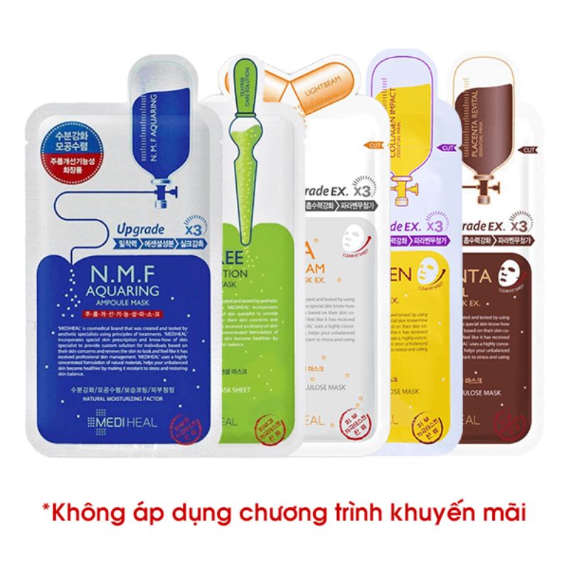 (Hàng nhập khẩu)  Hộp 10 miếng mặt nạ Mediheal đủ loại