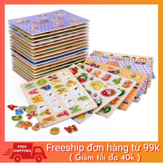 BẢNG XẾP HÌNH GỖ CÓ NÚM