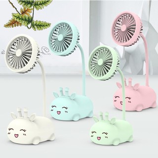 Quạt mini sạc điện đế hình thú