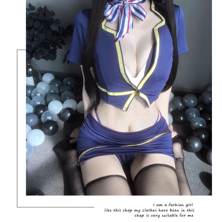 Set váy ngủ cosplay nữ cơ trưởng gợi cảm | BigBuy360 - bigbuy360.vn