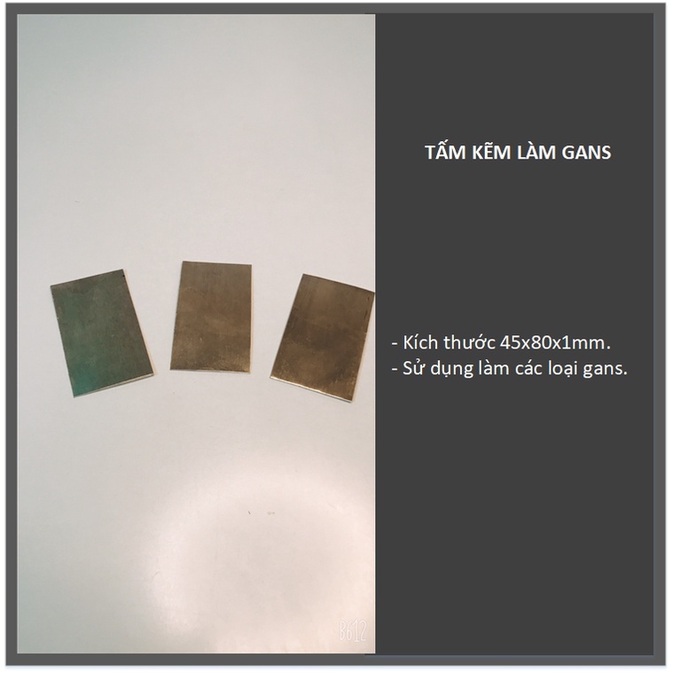 Tấm kẽm làm gans