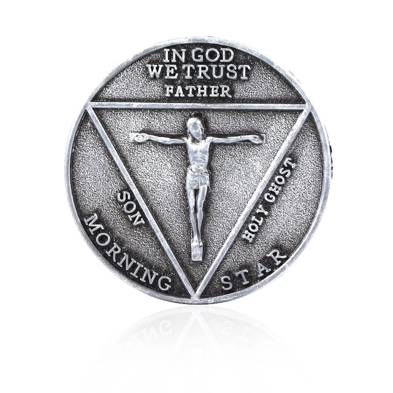 Đồng xu kỷ niệm bằng kim loại in hình nhân vật Lucifer Morningstar Satanic độc đáo
