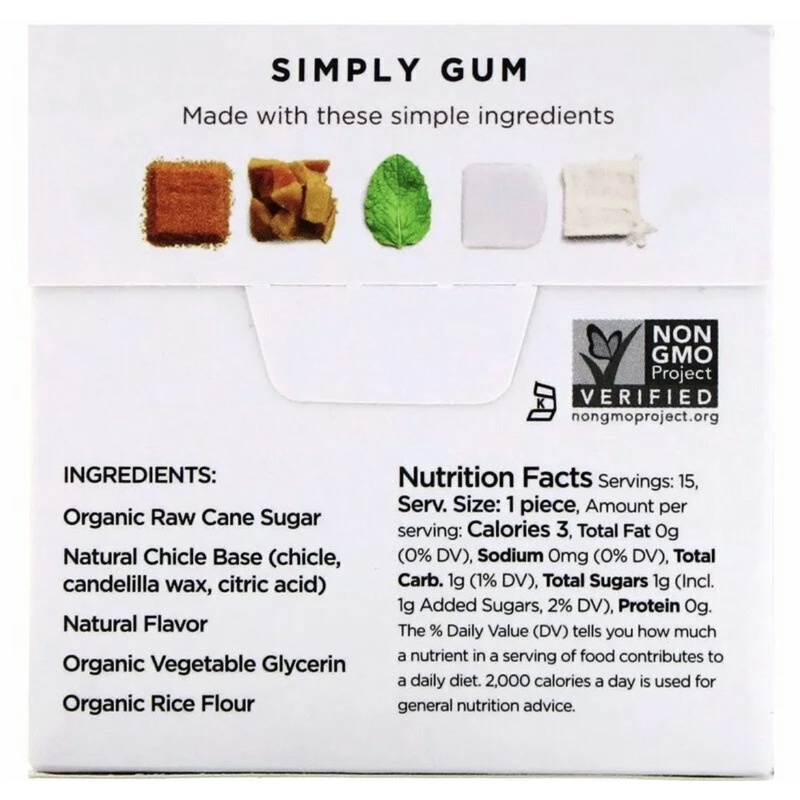 1-Kẹo Simply Gum Chewing Cleanse Grapefruit -Mỹ