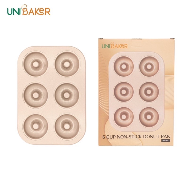 Khuôn nướng bánh donut 6 ô chống dính hiệu Unibaker