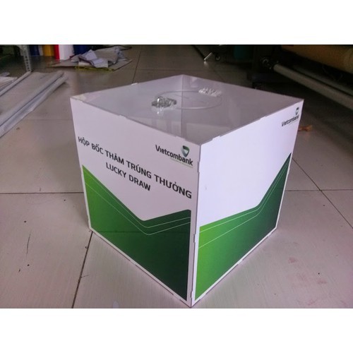 Hòm Phiếu Mica,Thùng bốc thăm, Đủ size, chất lượng, giá rẻ, đảm bảo độ trong suốt