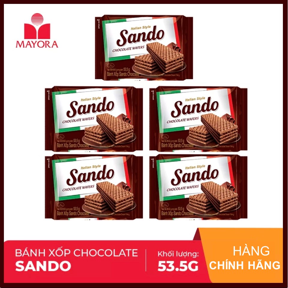 Combo 5 Bánh xốp Sando Chocolate 53.5gx5