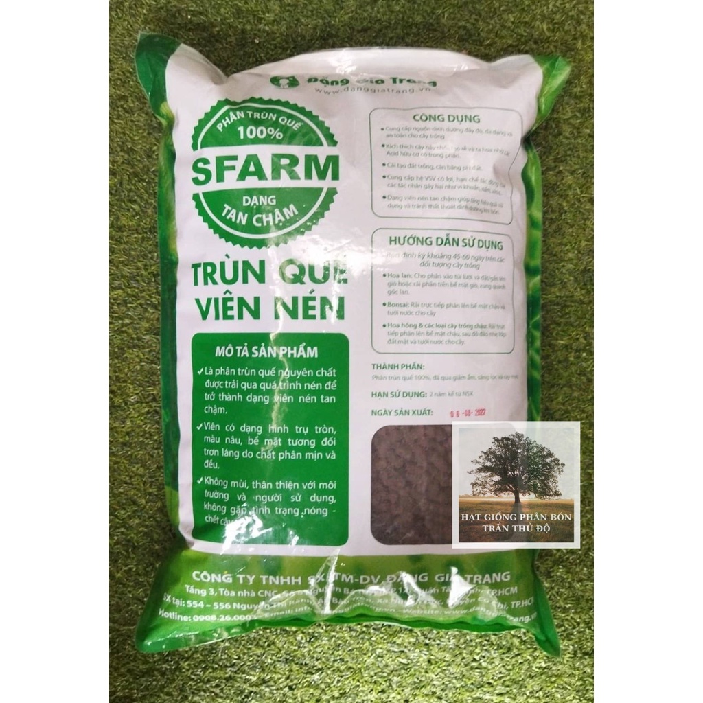 PHÂN TRÙN QUẾ VIÊN NÉN SFARM 5KG
