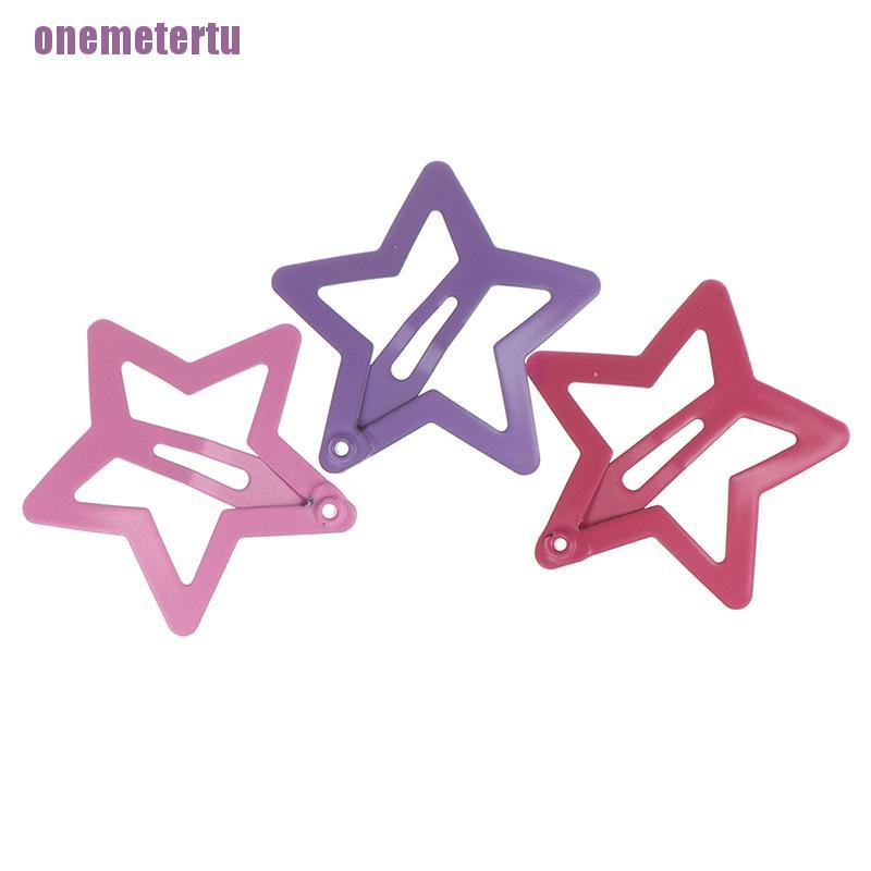 Set 6 Kẹp Tóc Kim Loại Hình Ngôi Sao Dễ Thương Cho Bé Gái