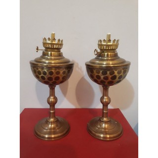 Đèn dầu bằng đồng cao 17cm