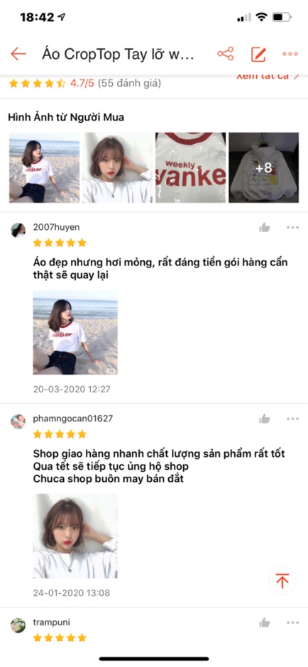 Áo CropTop Tay lỡ wanker hót cổ viền