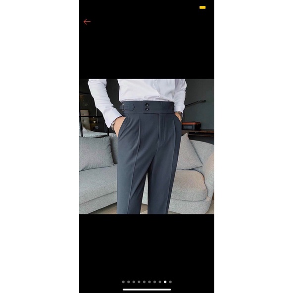 Quần Âu Cạp Cao Sidetab Hàn Quốc