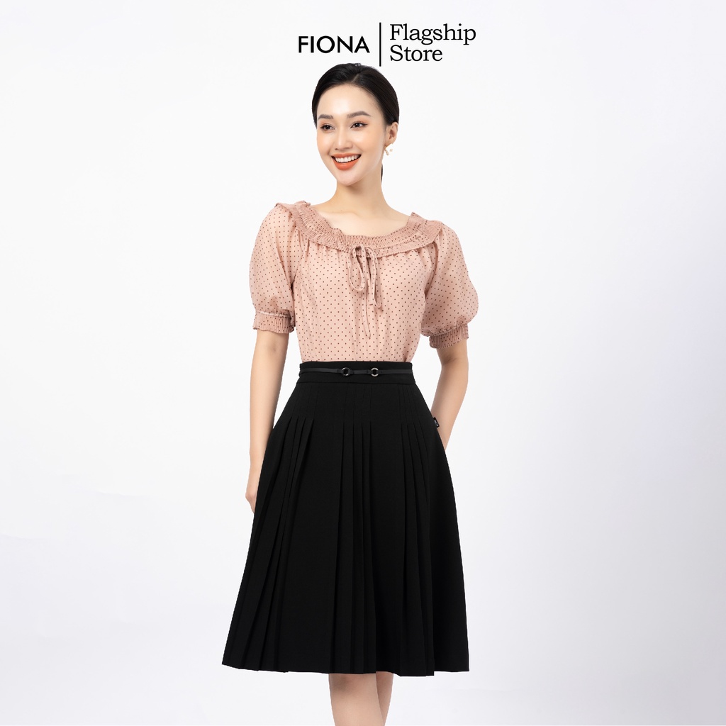 Chân váy xòe FIONA, Chân váy công cở nữ xếp ly mã F251179