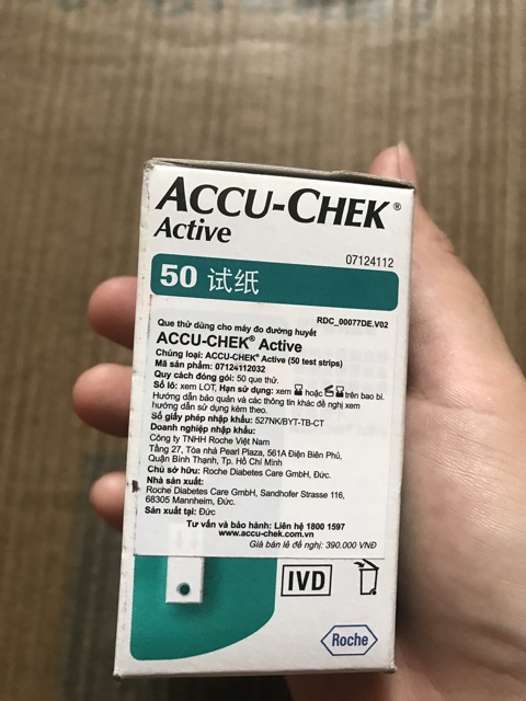 Que thử đường huyết Accu chek 50