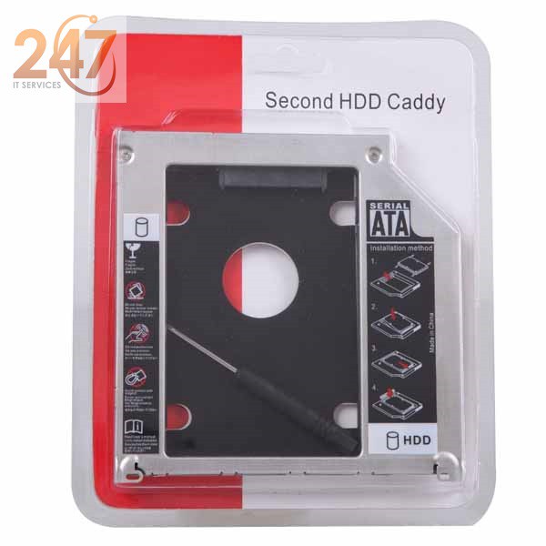 Khay Ổ Cứng Laptop Caddy Bay mỏng 9.5mm Chuẩn SATA 3.0 Xịn