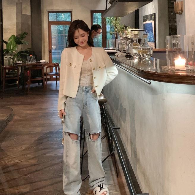 DUNEA Áo Khoác Tay Dài Dáng Rộng Kiểu Hàn Quốc Thời Trang Mùa Thu Cho Nữ