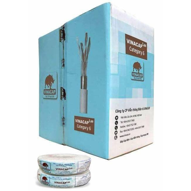 Dây cáp mạng Vinacap Cat6 UTP chính hãng FULL VAT