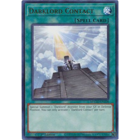 THẺ BÀI YUGIOH -SPELL-Darklord Contact - MAGO-EN108 - Rare