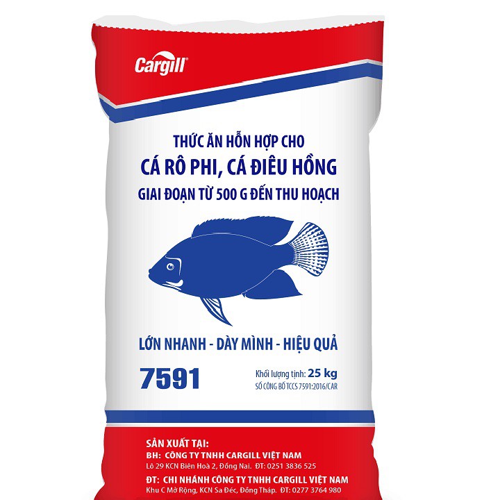 [1kg]Cám Cá Cargill 7591 Cho Cá Ăn Hoặc Dùng Câu Cá,rô phi,chép,điêu hồng,troi(1kg)-thức ăn cá 7591 nuôi cá