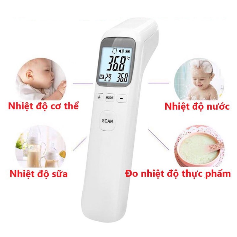 Máy Đo Thân Nhiệt Cho Bé Nhiệt Kế Điện Tử Đa Năng Đo Nước Pha Sữa Infrared CK-T1803