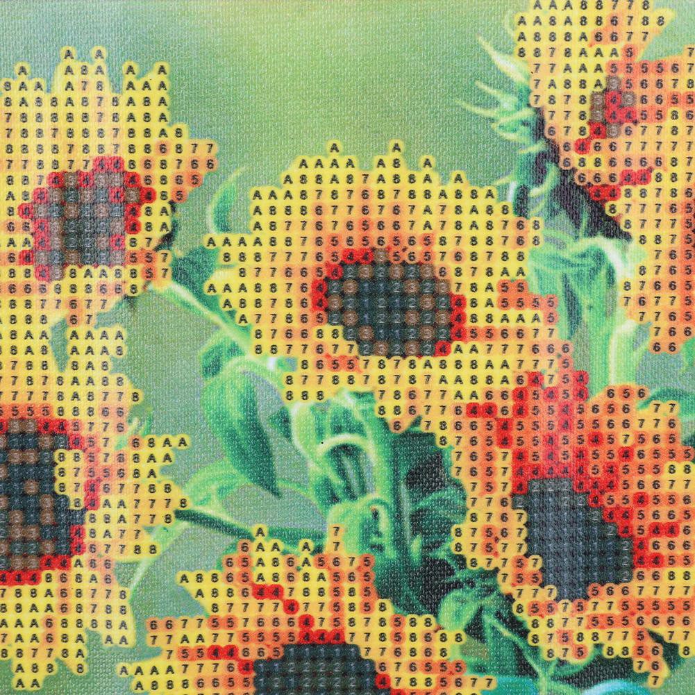 Tranh đính đá hình lọ hoa hướng dương tự hoàn thành | BigBuy360 - bigbuy360.vn