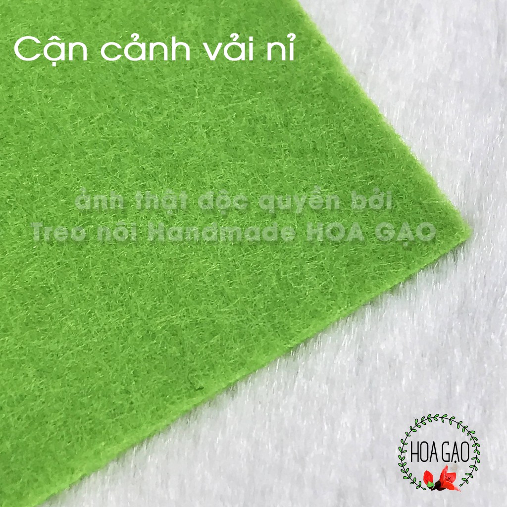 Nỉ mềm, vải nỉ diy khổ to 90 cm HOA GẠO GNM9 giá sĩ, thủ công mỹ thuật, may gối free ship extra