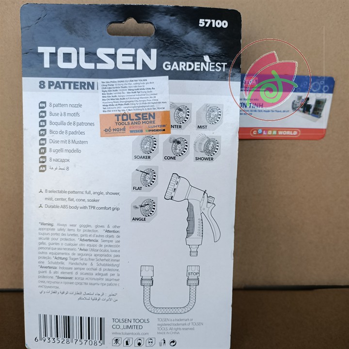 Súng phun nước 8 tia Tolsen 57100