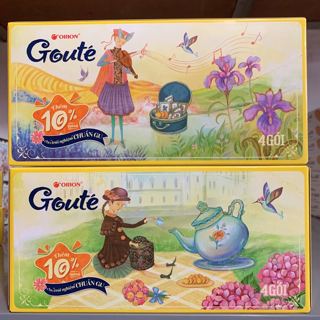 Bánh Goute Mè Giòn Tan Orion Hộp 158.4g/ 316.8g