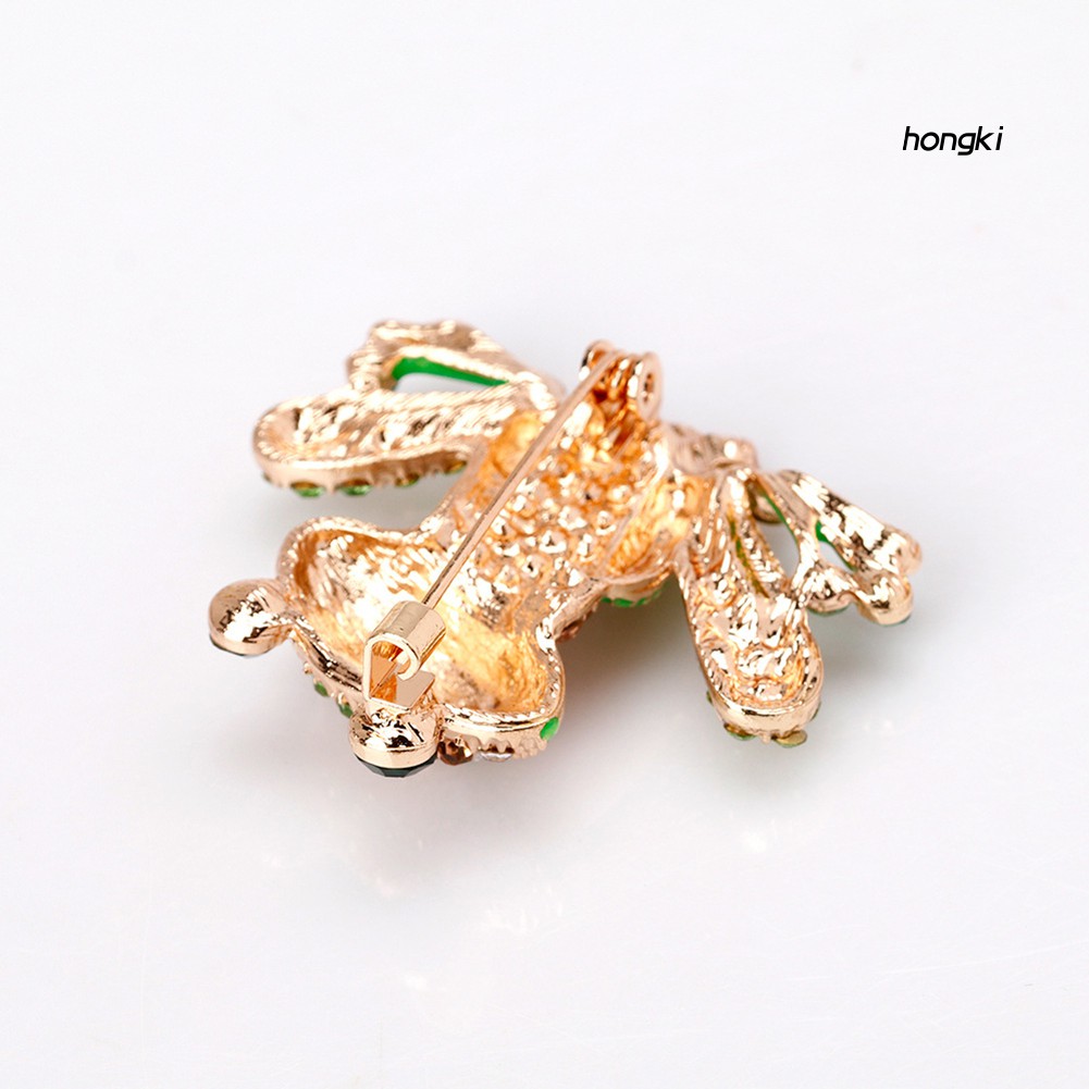 Ghim Cài Áo Hình Chú Ếch Đính Đá Nhân Tạo Thời Trang Cho Nữ